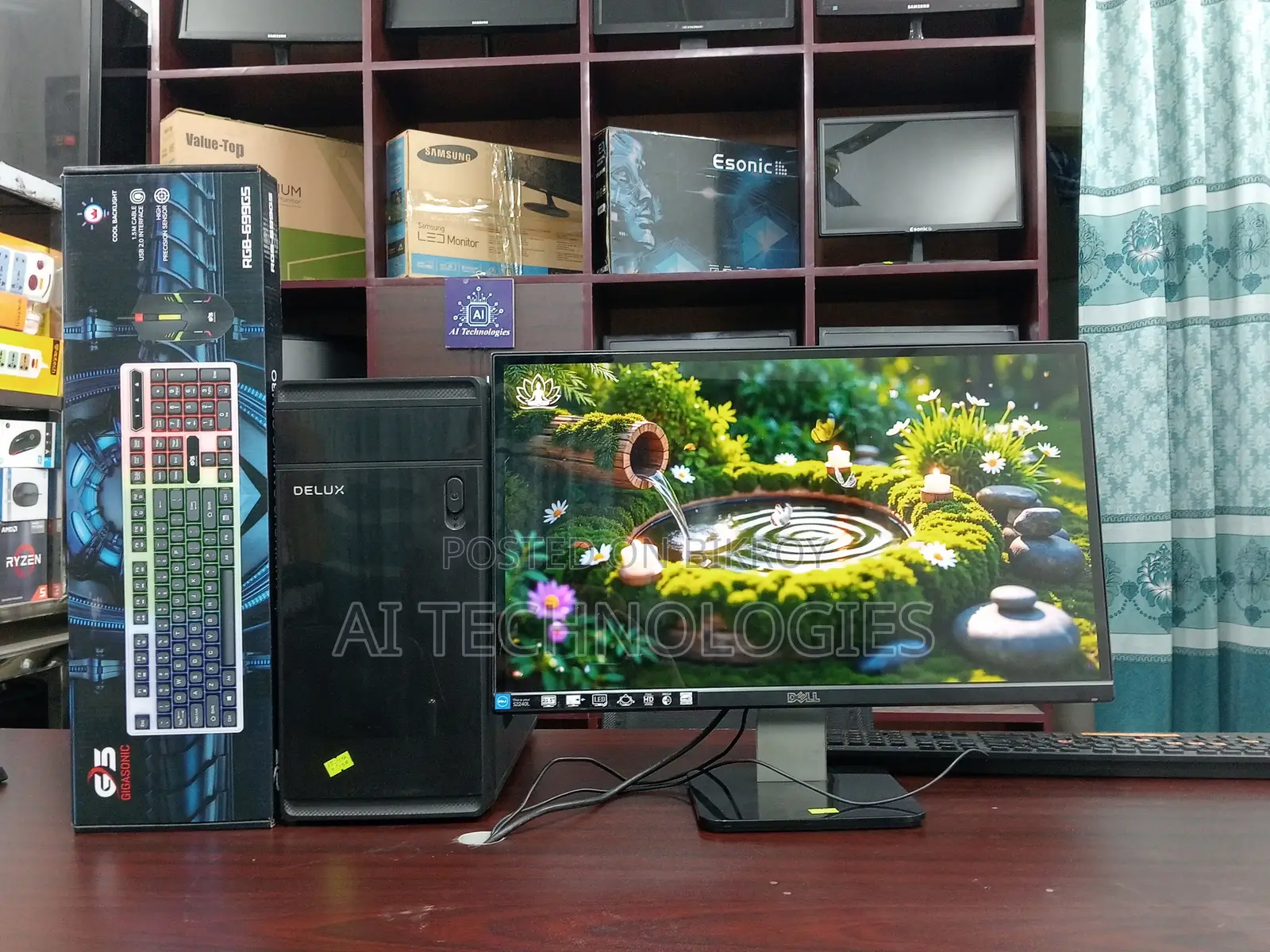 Gigabyte - i5 4th Gen | Dell 22" IPS Borderless Monitor Full Setup