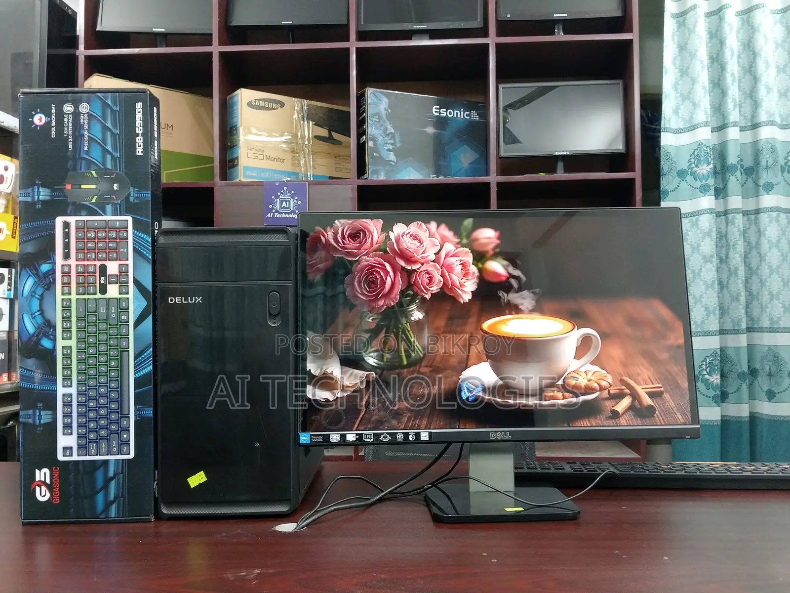 Gigabyte - i5 4th Gen | Dell 22" IPS Borderless Monitor Full Setup
