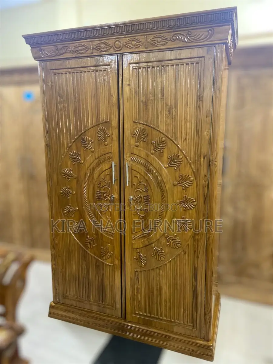 Chittagong Teak Wood Two-Door Almirah