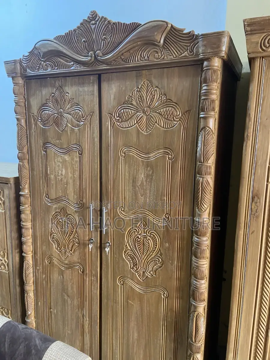 Chittagong Teak Wood Two-Door Almirah