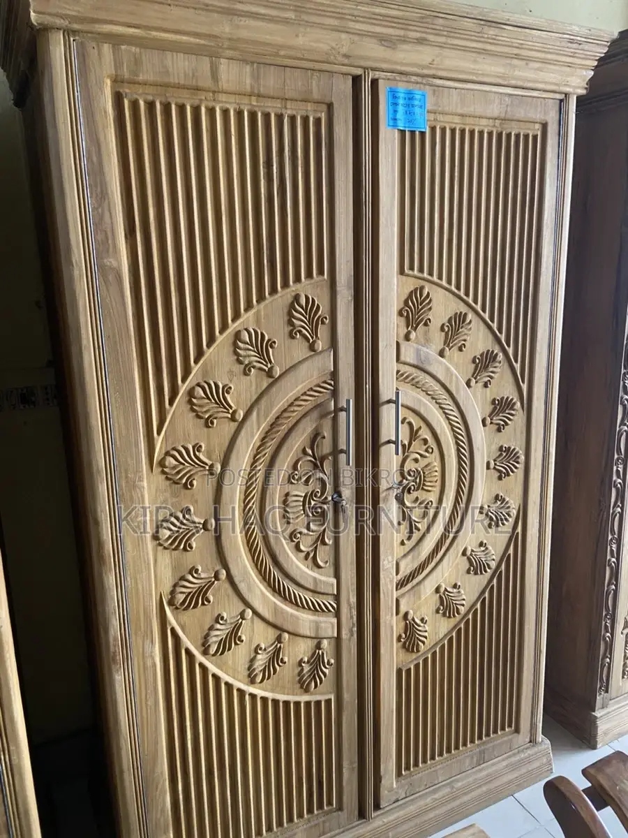 Chittagong Teak Wood Two-Door Almirah