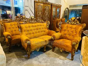 6-Seater Teak Wood Sofa Set