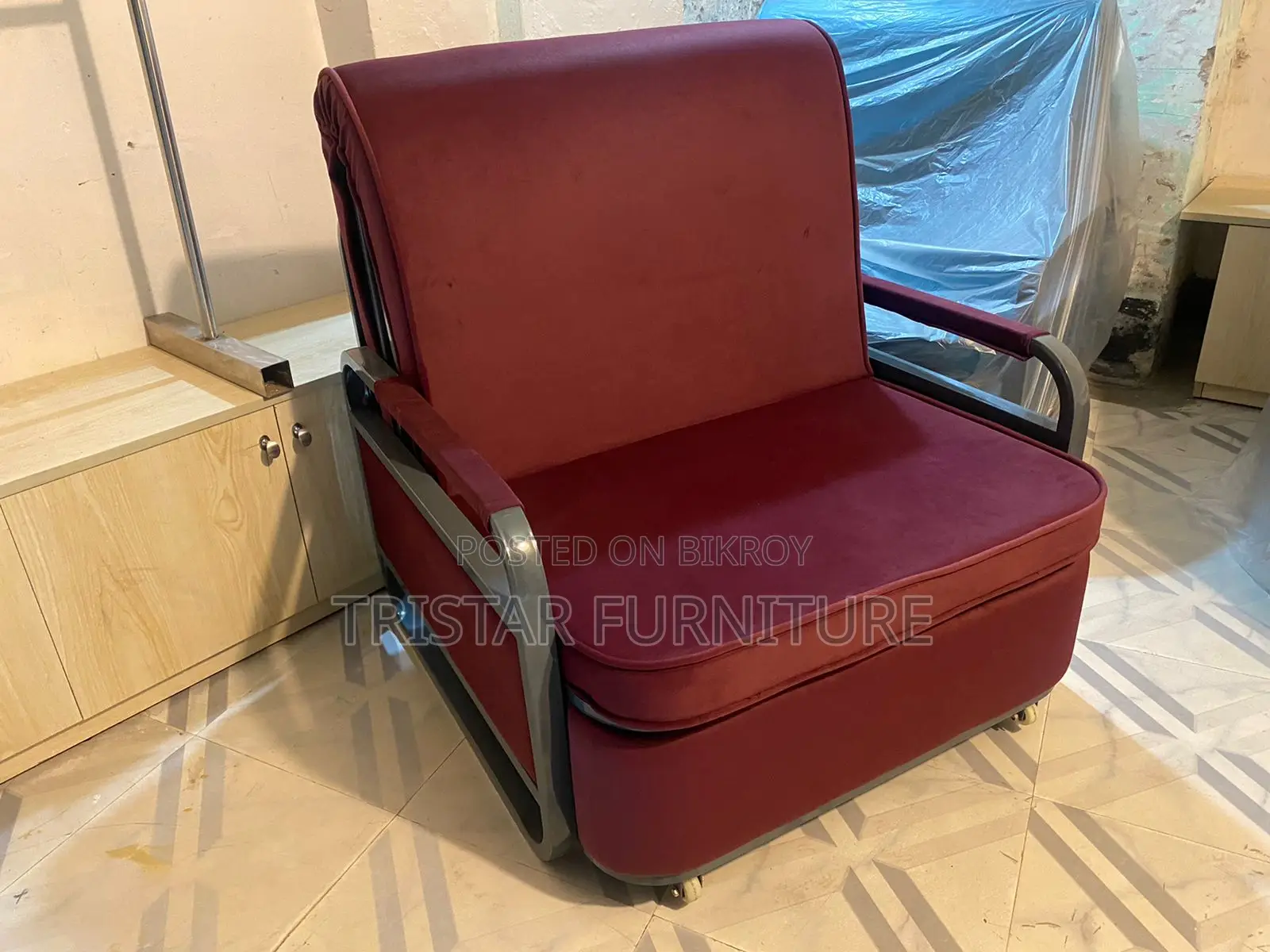 Steel Sofa Cum Bed to Sleep 1 People