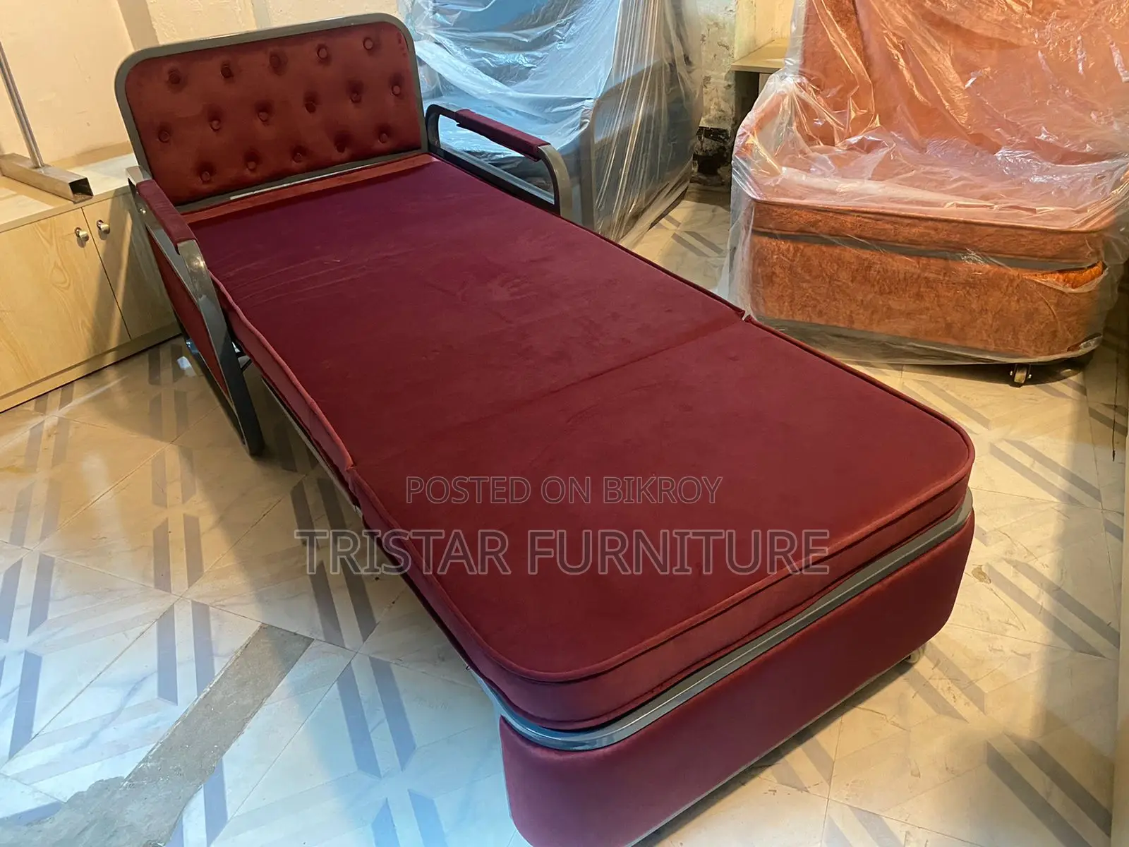 Steel Sofa Cum Bed to Sleep 1 People