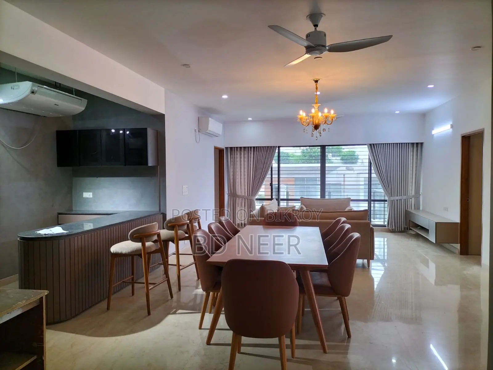 Fully Furnished 4-Bedroom Flat Rent in Baridhara Diplomatic Area