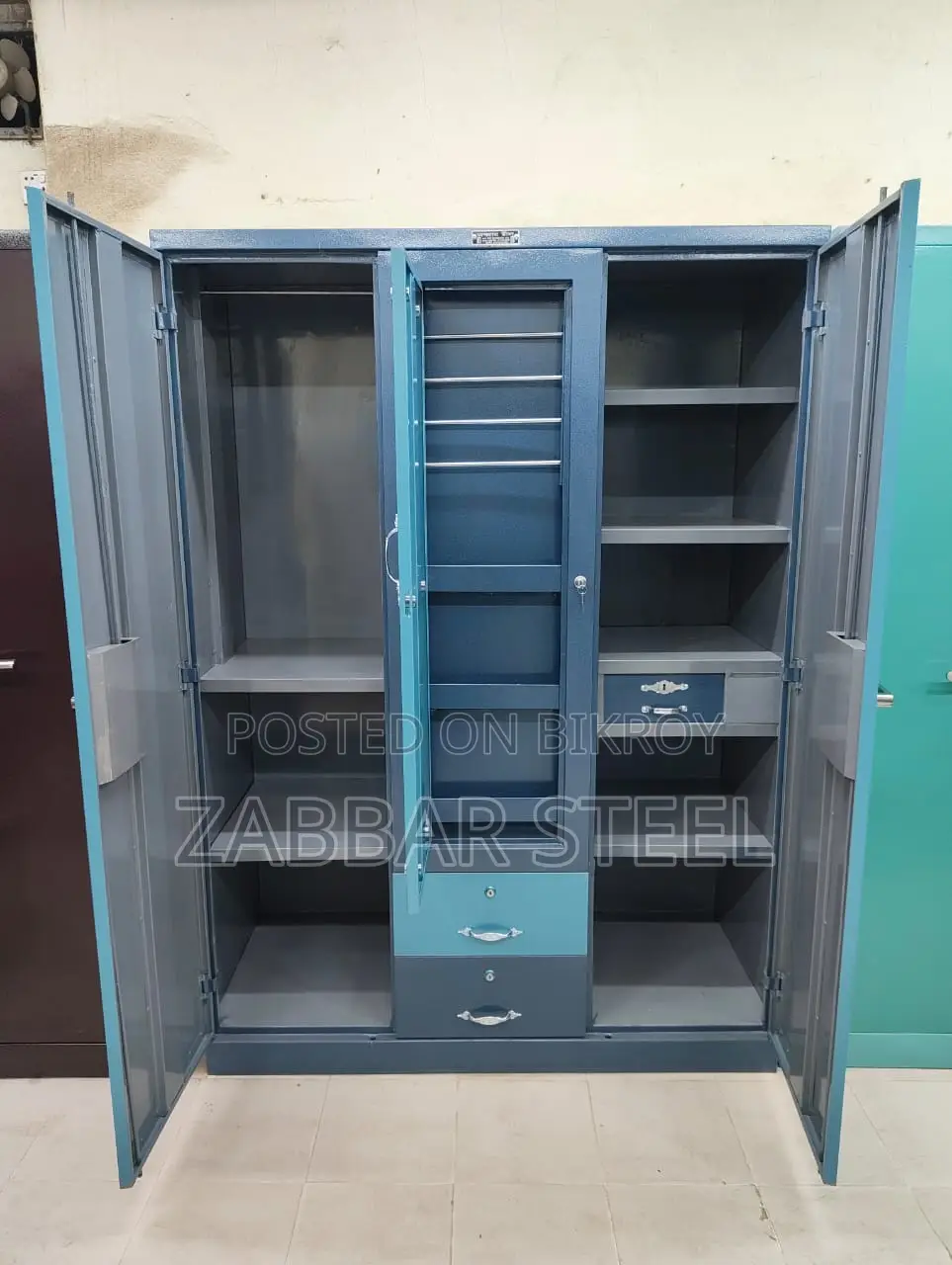 Three-Door New Model Steel Almirah — Almirah
