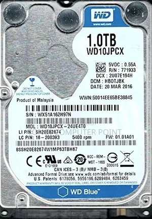Wd 1tb laptop hard drive 100% health