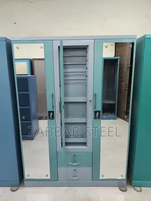 Zabbar Steel Premium 3-Door Steel Almirah