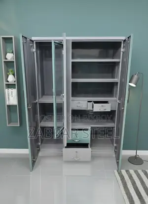 Zabbar Steel Premium 3-Door Steel Almirah