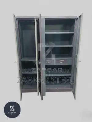Zabbar Steel Modern 3-Door Steel Almirah
