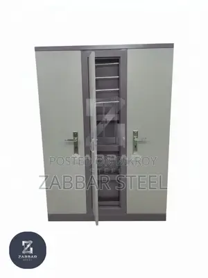 Zabbar Steel Modern 3-Door Steel Almirah