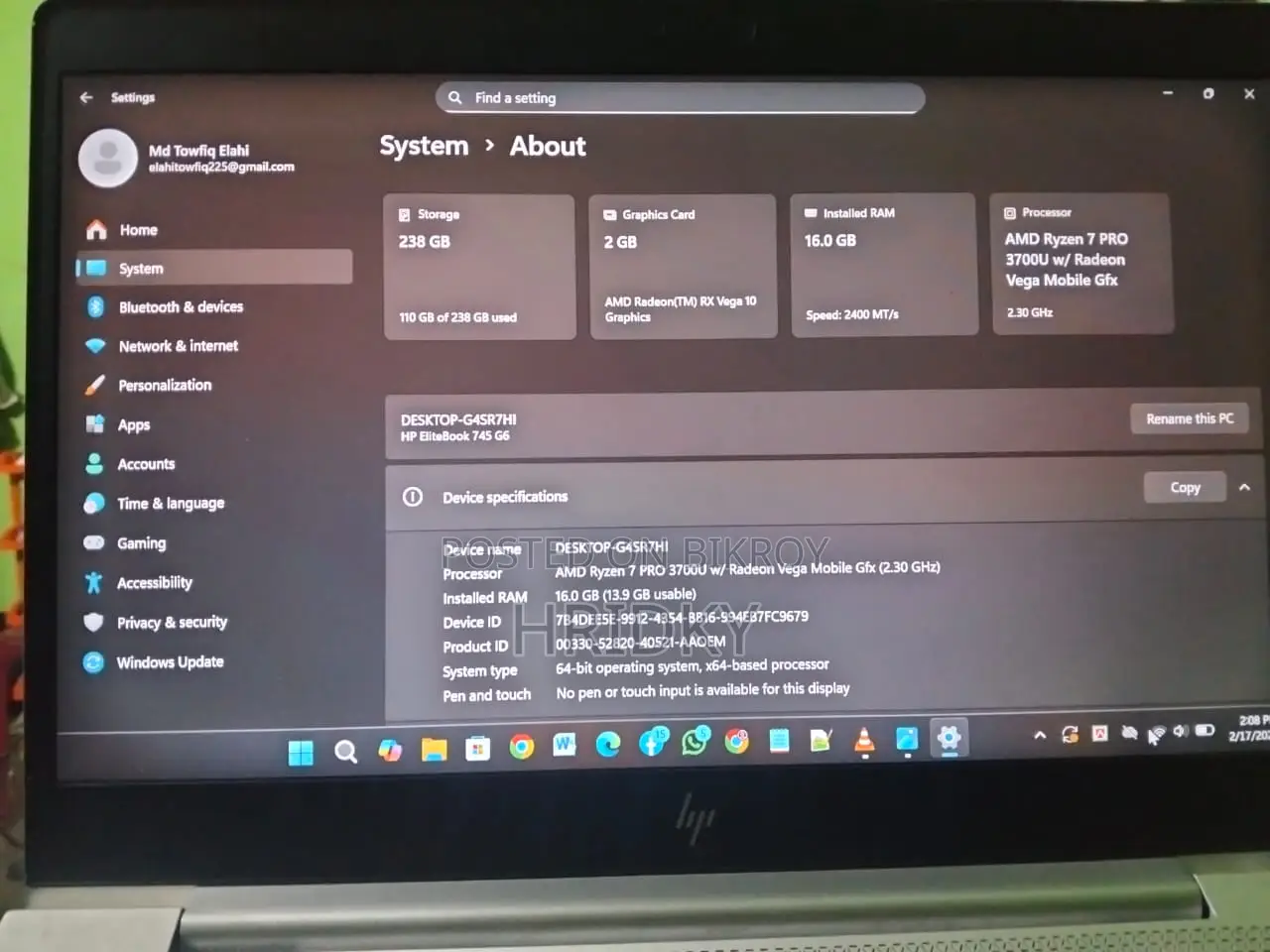 Hp Laptop For Sale