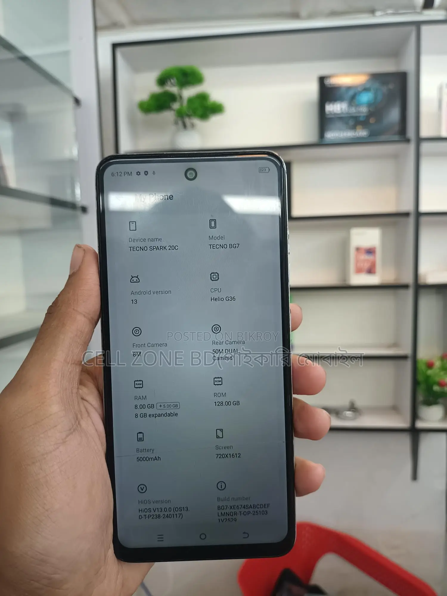 Tecno Spark 20C 8/128 (Used)
