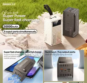 Remax Rpp-161 Container Series 50000mah Pd+qc Power Bank – Black