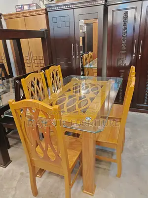 নতুন কানাডিয়ান ওক ভিনিয়ার ডাইনিং সেট। মডেল # ৬৩৩৭