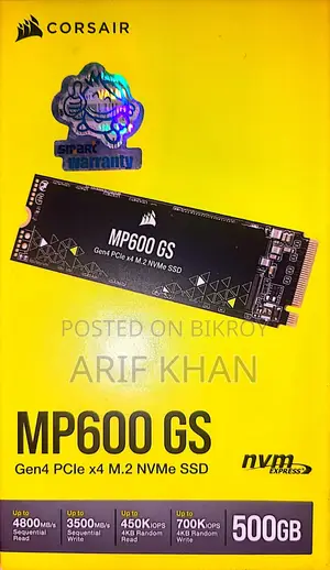 Corsair MP600 GS Gen4 M.2 NVMe 500GB SSD