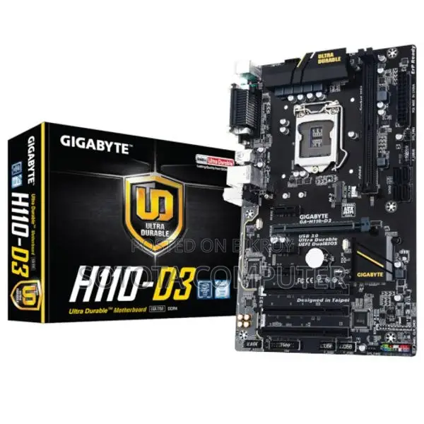 Orginal Korean Motherboard Gigabyte H61, H81, H110 With 1-Year Guarantee