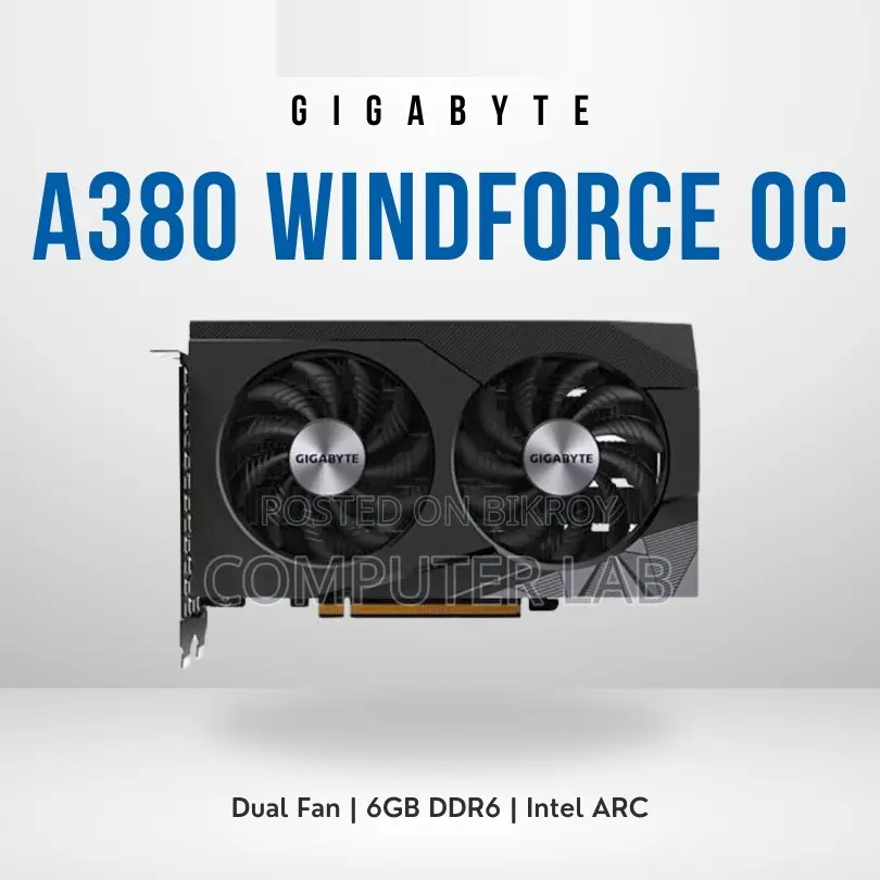GIGABYTE Intel Arc A380 WINDFORCE OC 6GB DDR6 Graphics 1Year Warranty