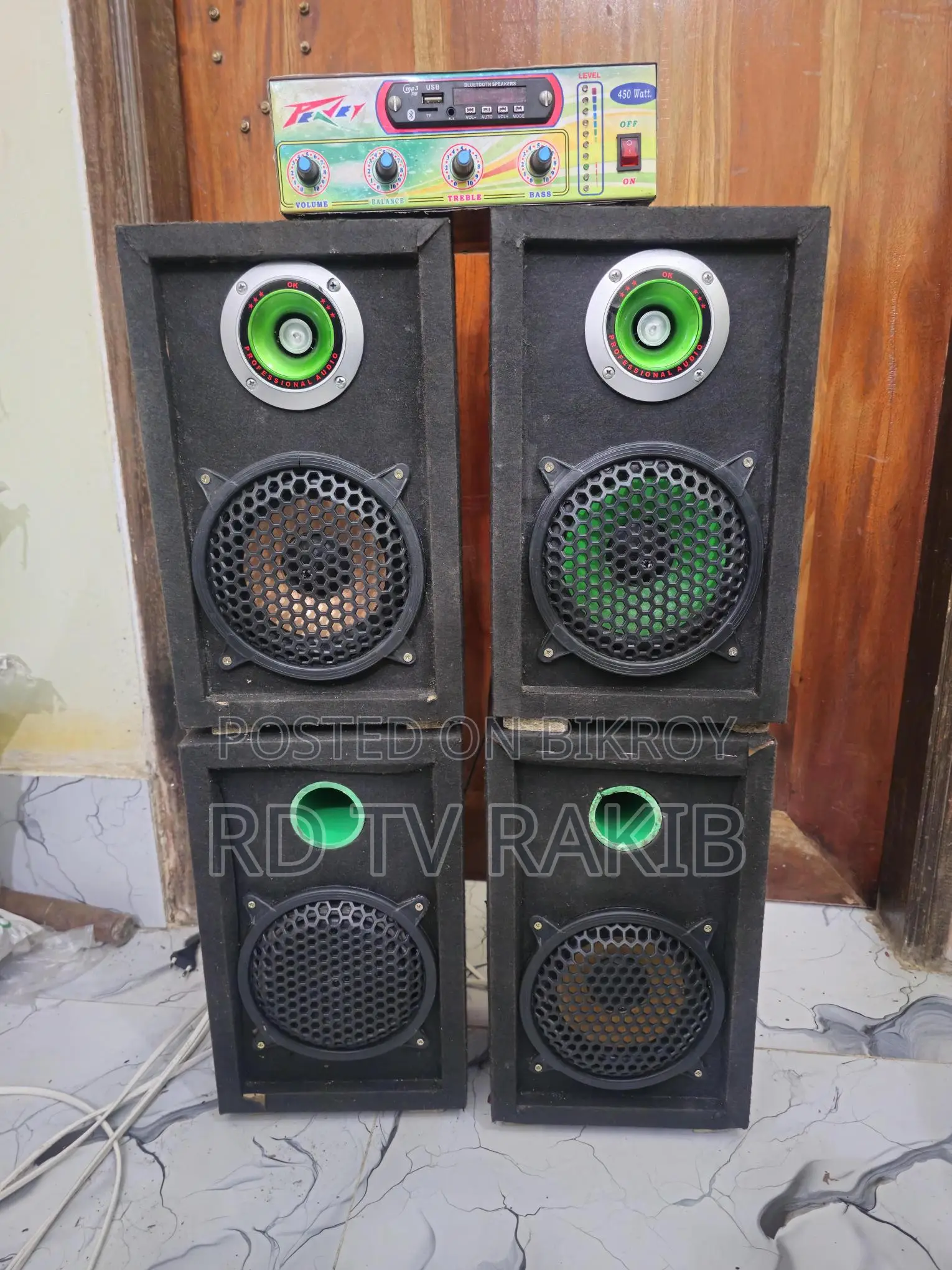Dual Channel Amplifier and 4 Box