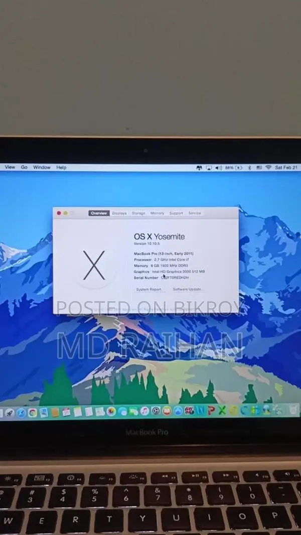 Apple Macbook Pro I7/8gb/500gb