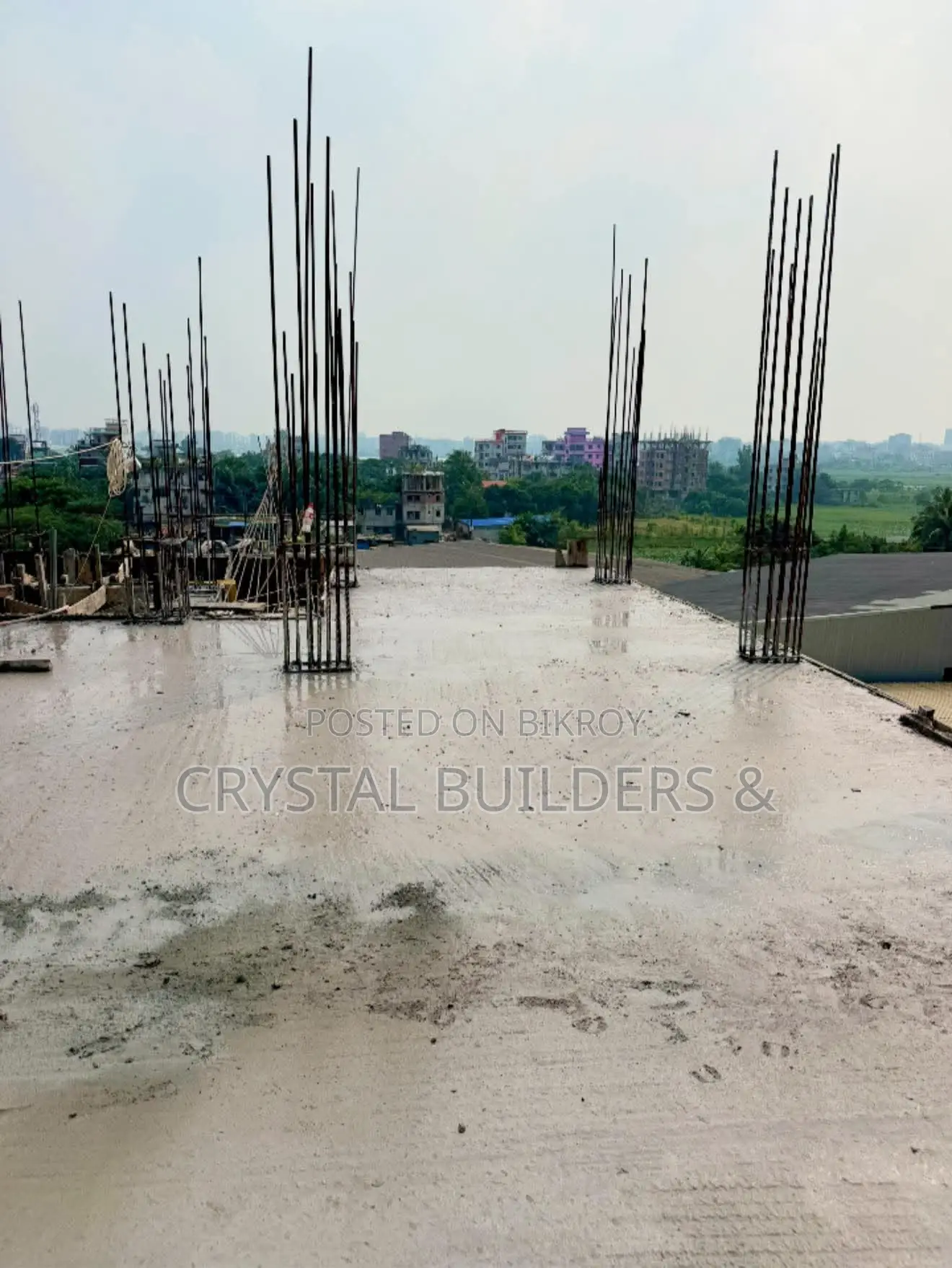 14 feet above road, land area 3 katha.