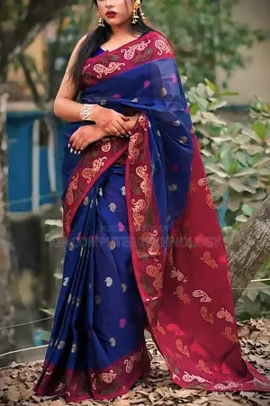 Hand-stitched Muslin Cotton Saree Discount OFFER