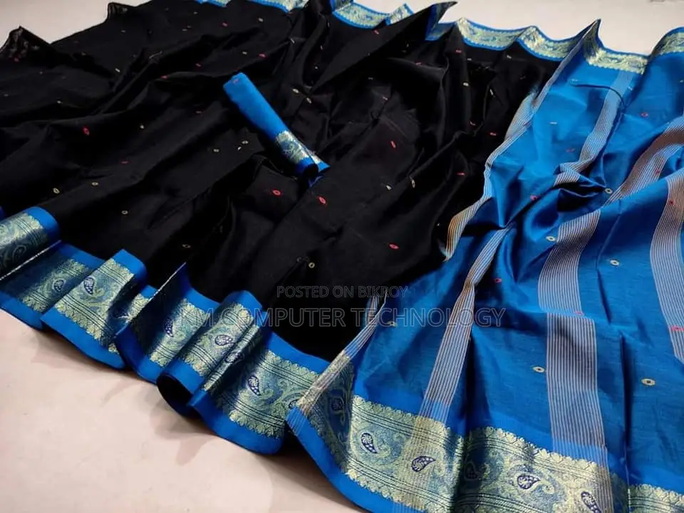 Hand-stitched Muslin Cotton Saree Discount OFFER
