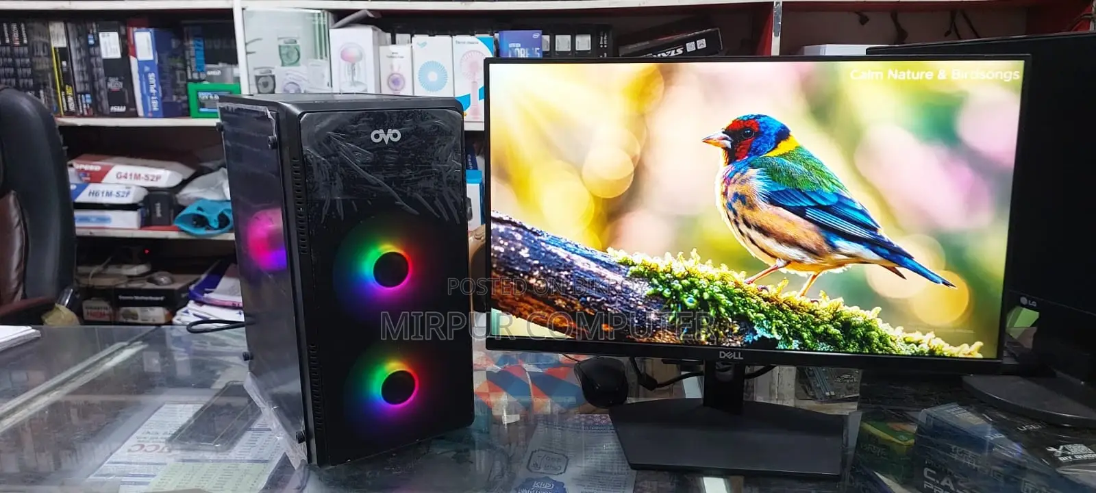 Desktop Pc Core I5 8gen+dell 22 Led Borderlece Ram 8gb Ssd 256gb