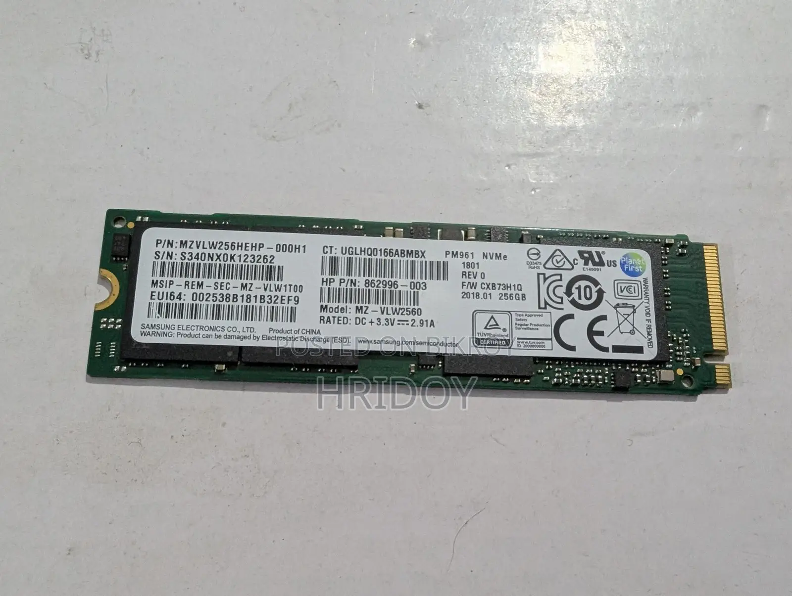 Ssd 256 Gb Original Samsung (nvme)