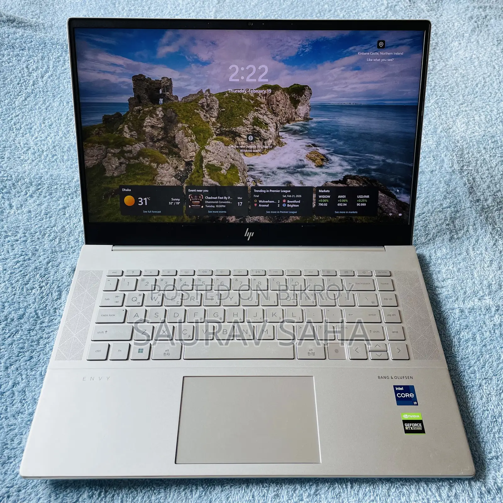HP ENVY 15 - i9 11900H NVIDIA RTX 3060 6GB DDR6 GPU