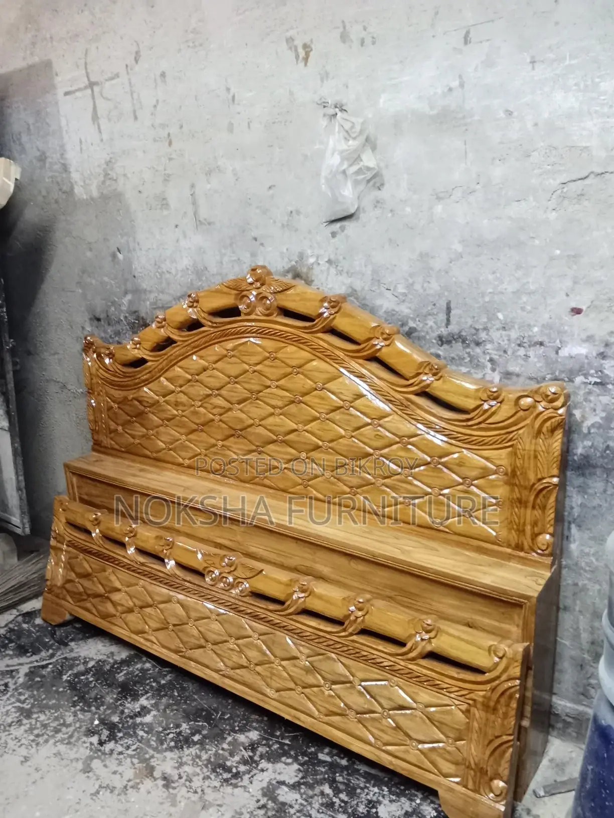 Original Akashmoni Wood Solid Bed — 10-Year Guarantee