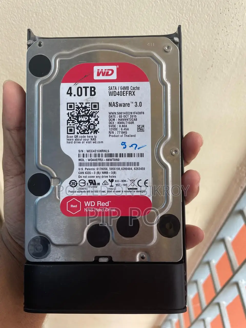 4TB WD Red NAS Hard Drive – 64MB Cache SATA Excellent Condition