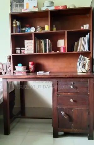 Bookshelf & Study-table Made of Shilkoroi Wood