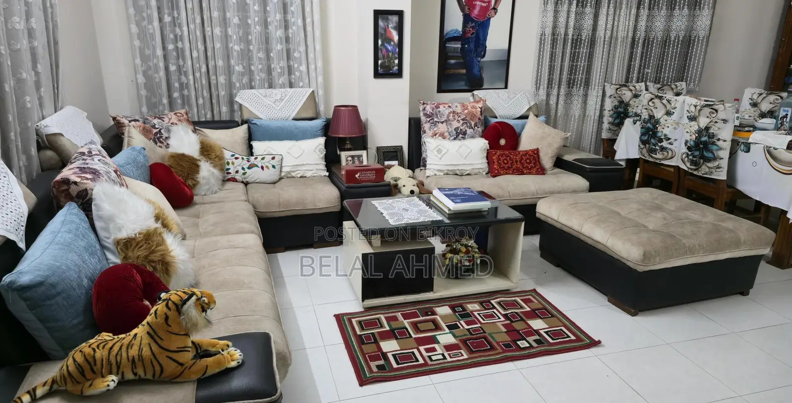 L-Shaped Sofa Set for Living Room