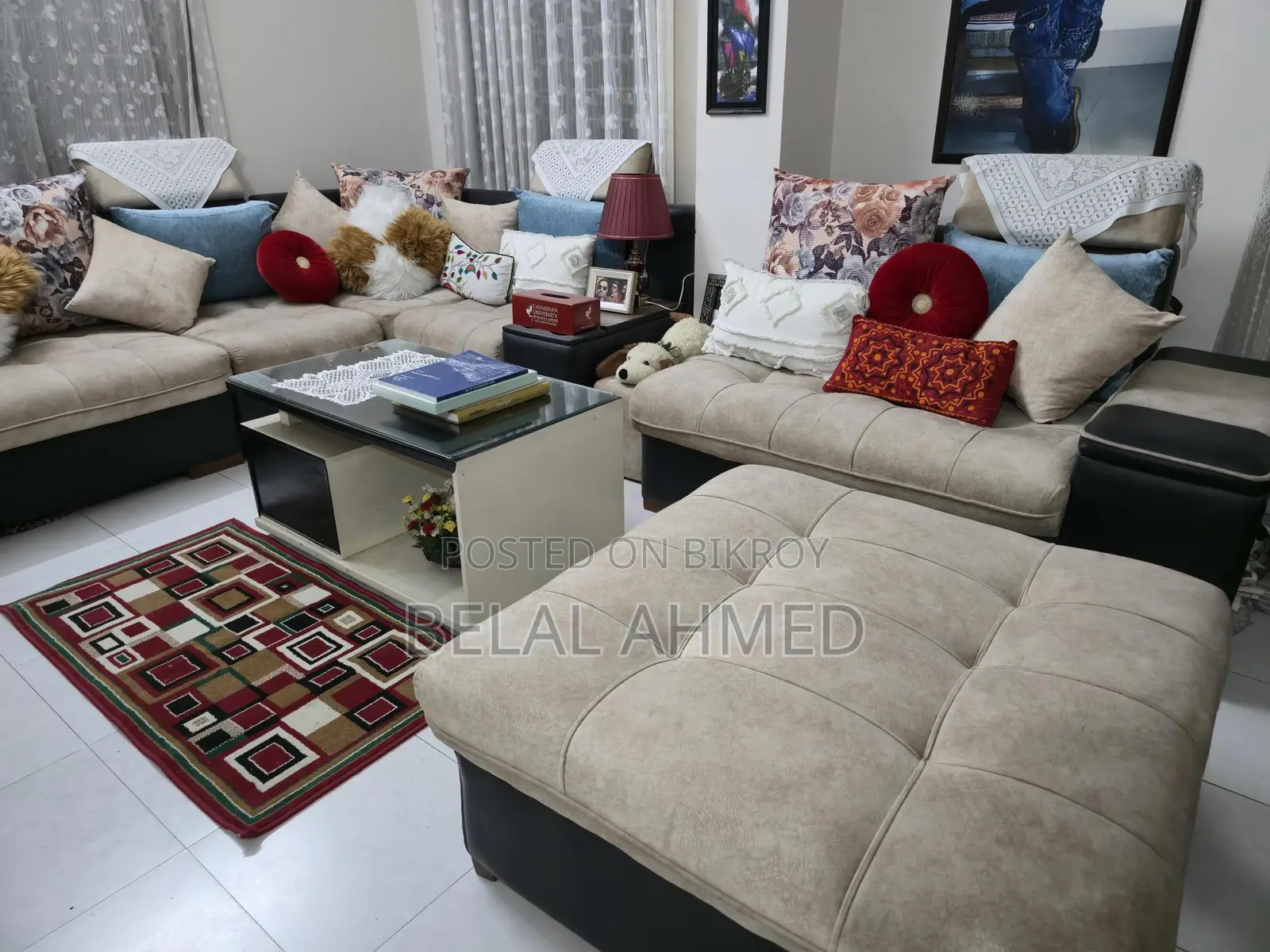 L-Shaped Sofa Set for Living Room