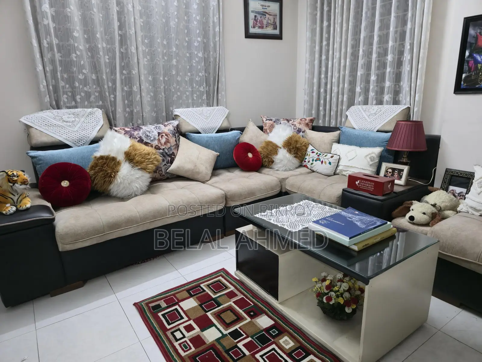L-Shaped Sofa Set for Living Room