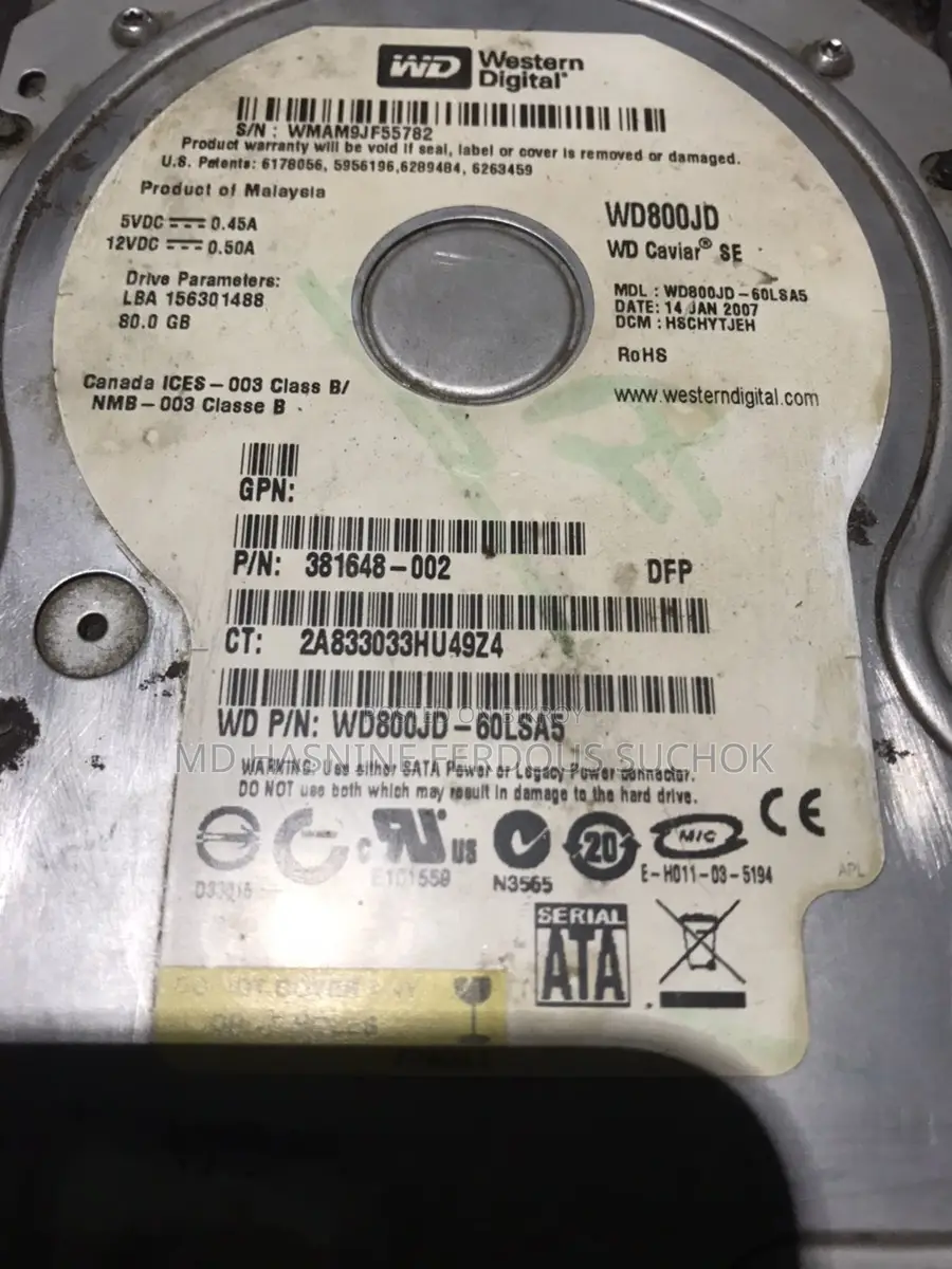 WD800JD Hard Disk
