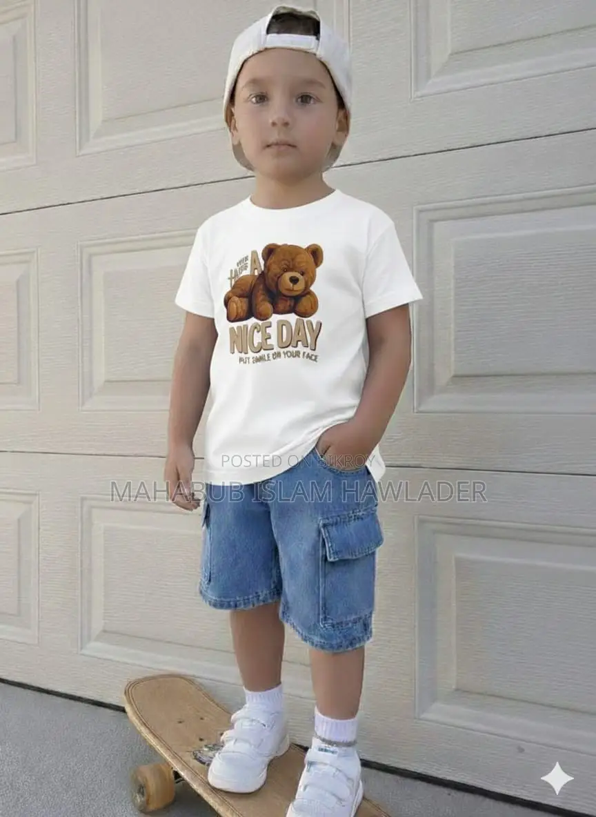 Baby Boy’s Premium Set - Stylish T-shirt & Denim Pant