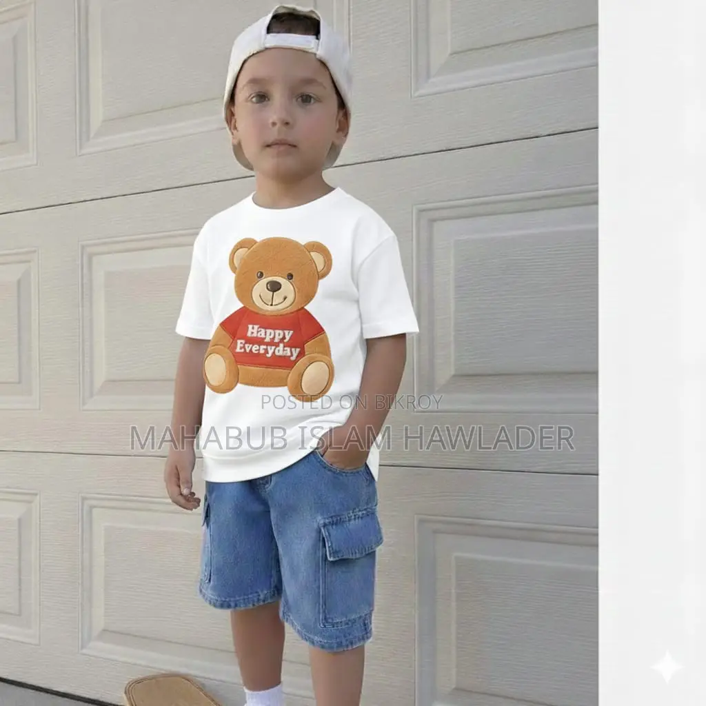 Baby Boy’s Premium Set - Stylish T-shirt & Denim Pant