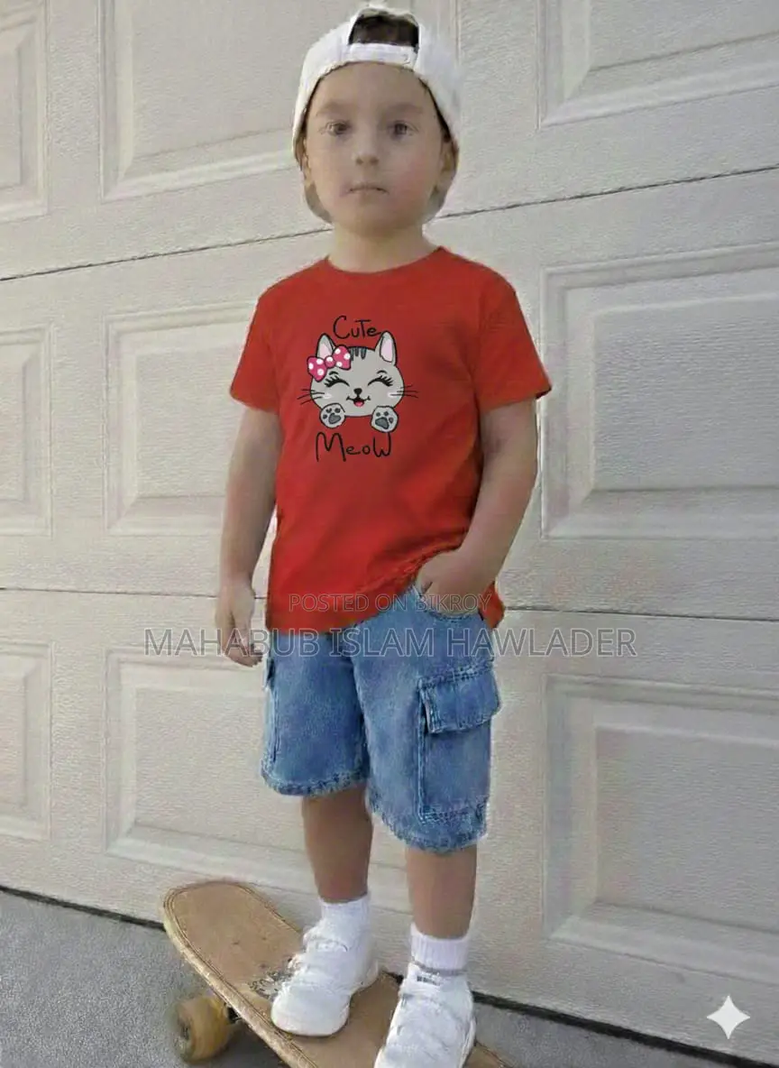 Baby Boy’s Premium Set - Stylish T-shirt & Denim Pant