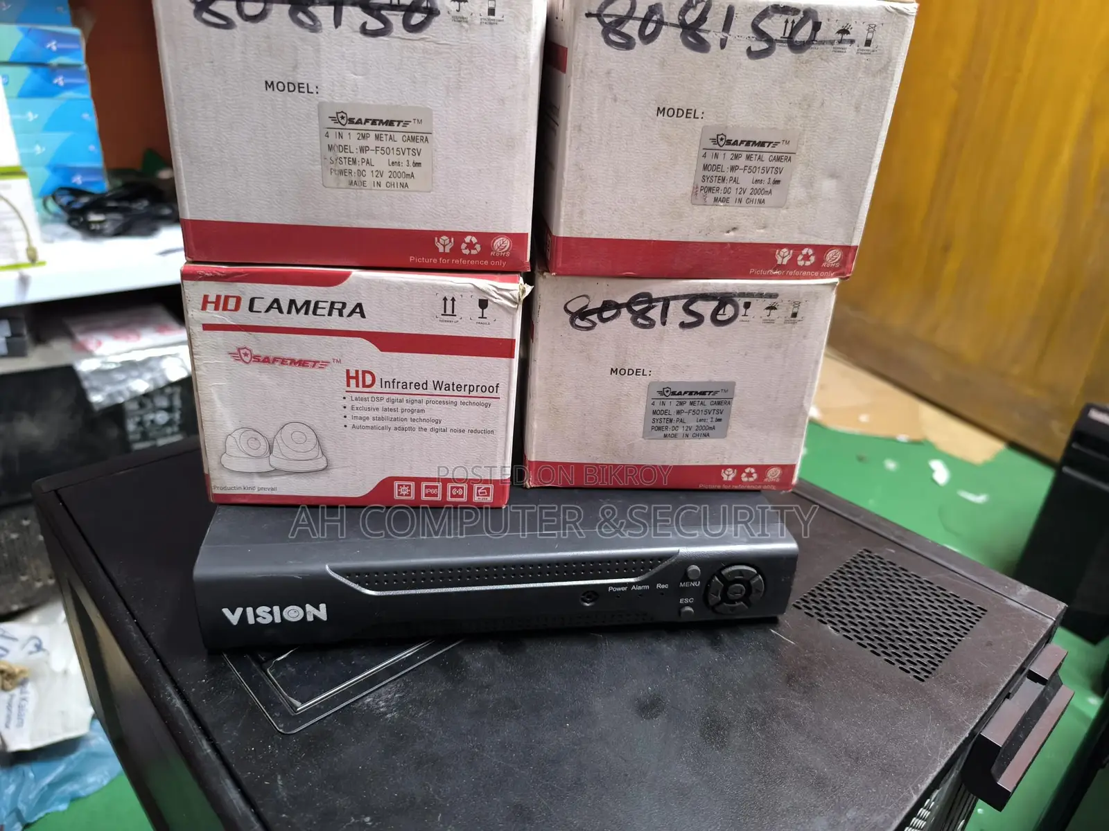 CCTV Full Package 4ch XVR 4pcs Camera 500gb HDD