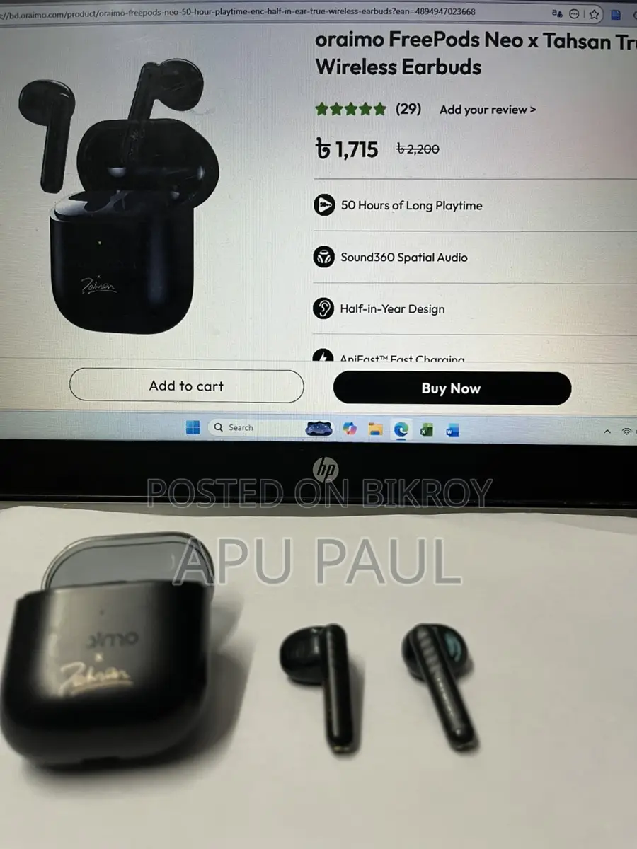 Oraimo Spacebuds Neo True Wireless Spatial Earbuds