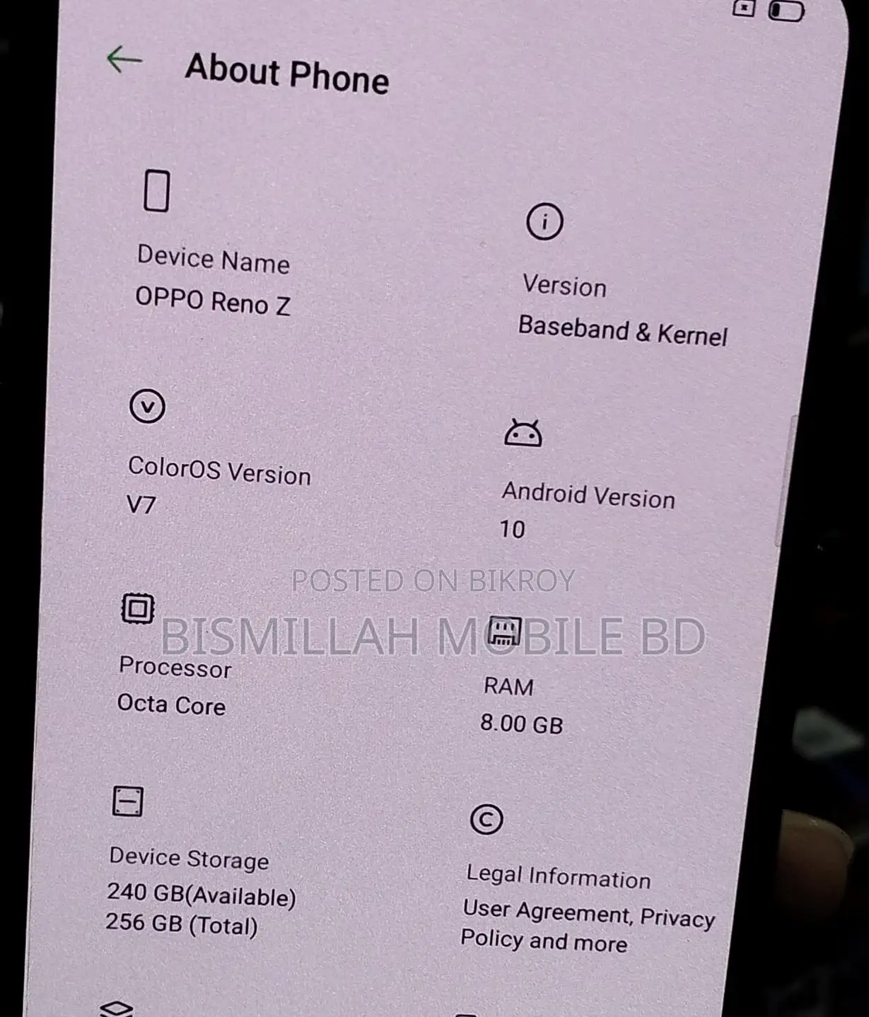 Oppo Reno Z 256 GB Blue