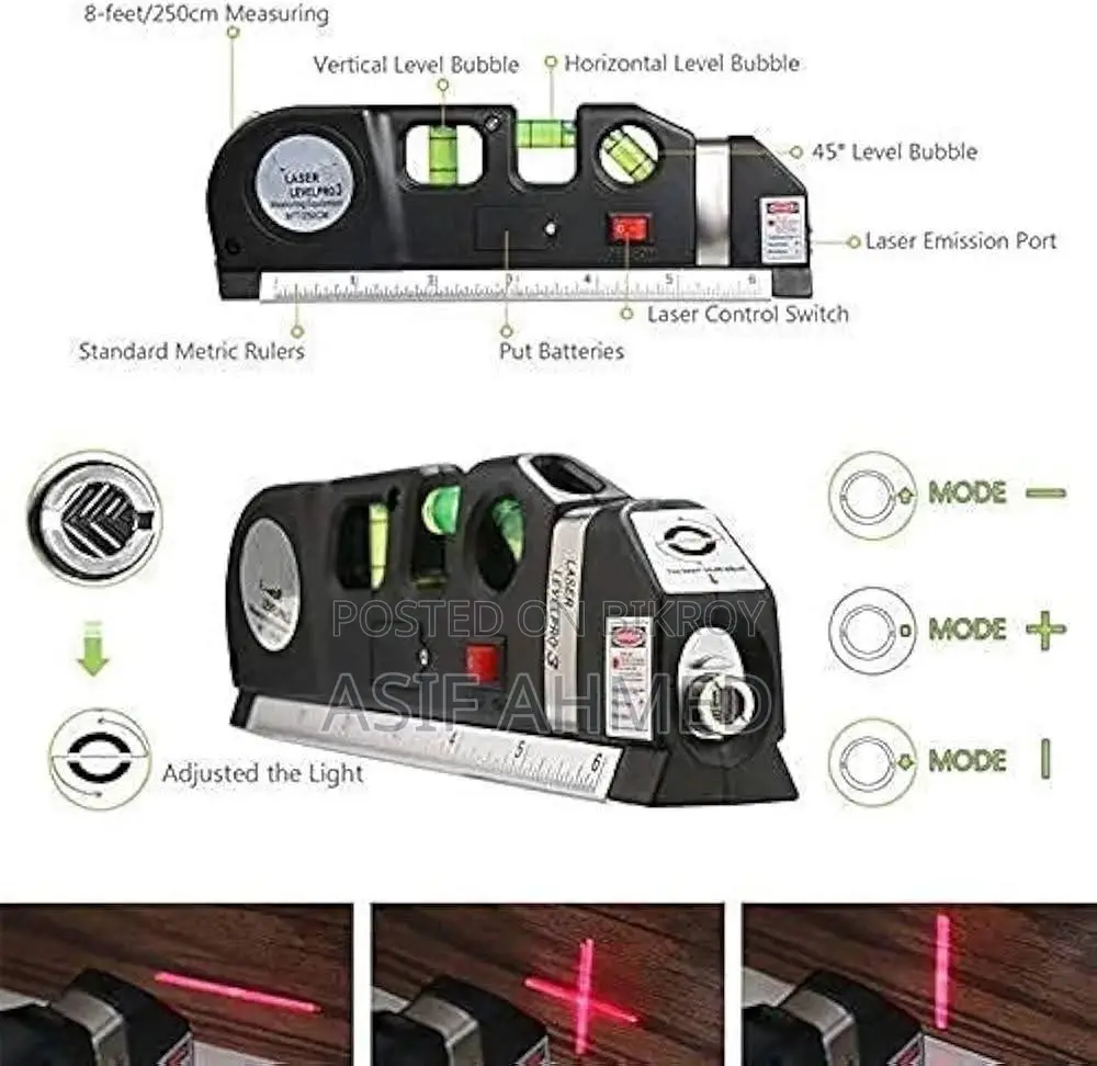 Fixit Laser Level Pro 3 Measuring Tape