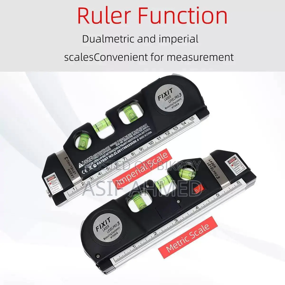 Fixit Laser Level Pro 3 Measuring Tape
