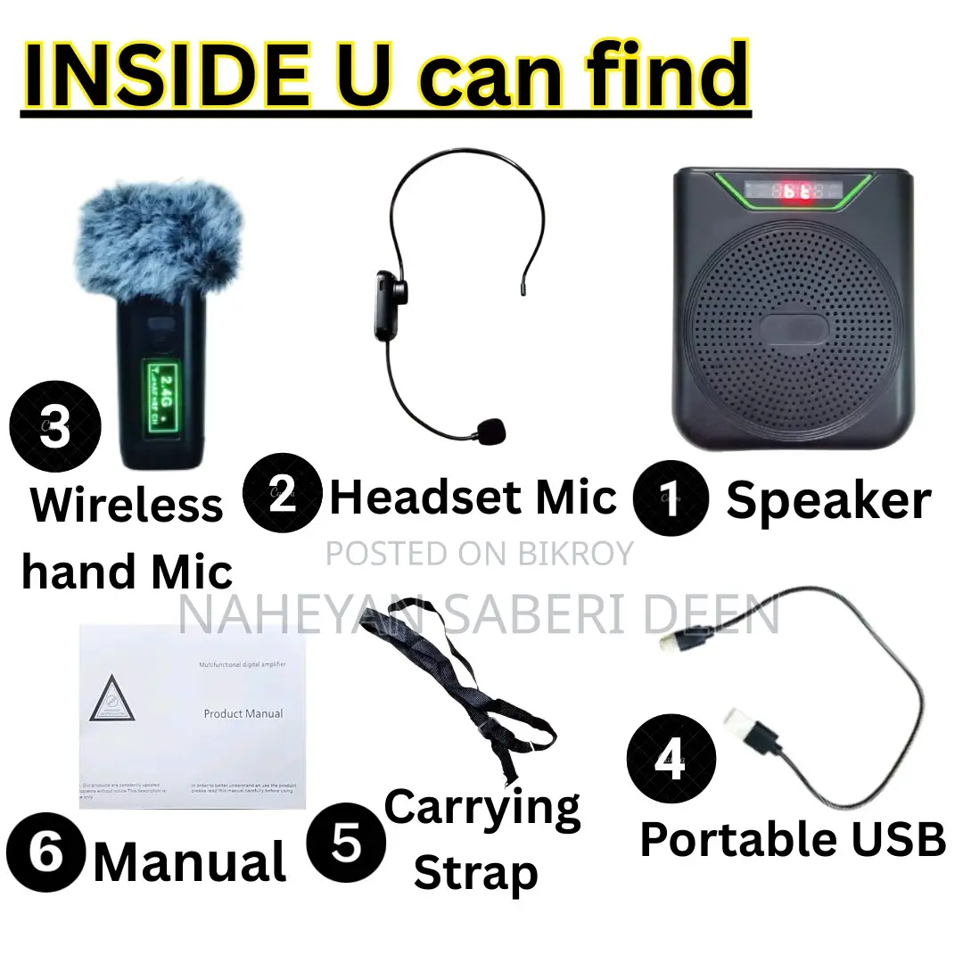 Wireless Speaker With Microphone For Teachers T'alims