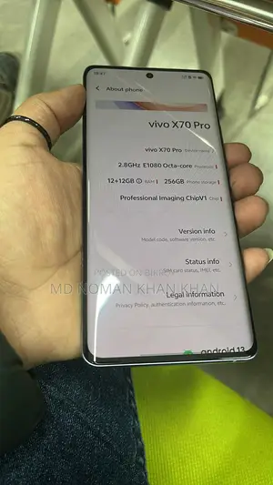 Vivo X70 Pro RAM 12/256 GB (Used)
