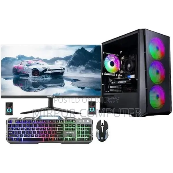 New Desktop Core I5 4gen+সাদা মনিটর 22 বর্ডারলেস+Hd 1000gb