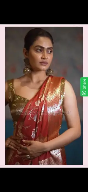 কনের জন্য মেরুন কাতান বেনারসি সিল্ক শাড়ি