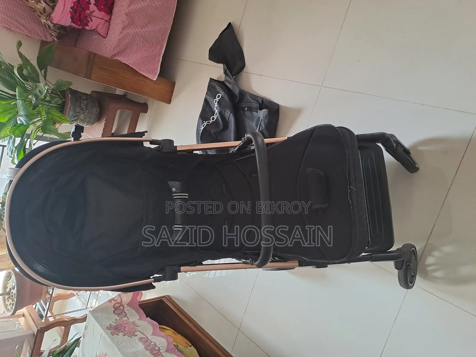 Bao Hao New Toby Qz1 Portable Stroller Luggage Prams - Black